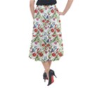 Flowers pattern Midi Mermaid Skirt View2