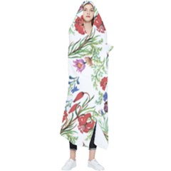 Flowers Pattern Wearable Blanket by goljakoff