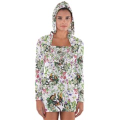 Green Flora Long Sleeve Hooded T-shirt by goljakoff