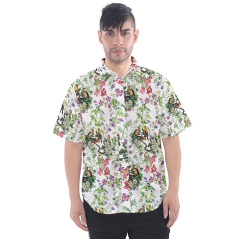 Green Flora Men s Short Sleeve Shirt by goljakoff