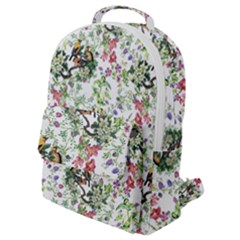 Green Flora Flap Pocket Backpack (small) by goljakoff