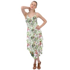 Green Flora Layered Bottom Dress by goljakoff