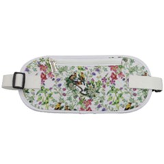 Green Flora Rounded Waist Pouch by goljakoff