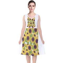 13-258654407-0-1-1 13-258654407-1-1-1 V-neck Midi Sleeveless Dress  by shoppingcart