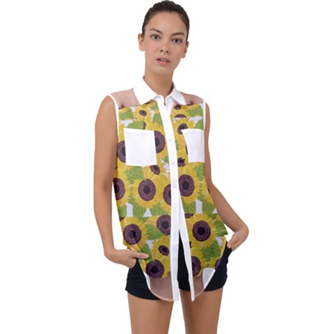 13-258654407-0-1-1 13-258654407-1-1-1 Sleeveless Chiffon Button Shirt by shoppingcart