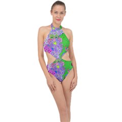 Shapechanger Halter Side Cut Swimsuit by chellerayartisans