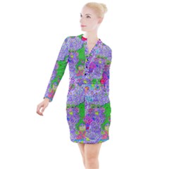 Shapechanger Button Long Sleeve Dress