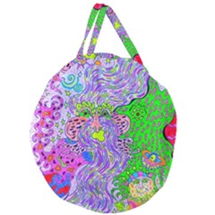 Shapechanger Giant Round Zipper Tote by chellerayartisans