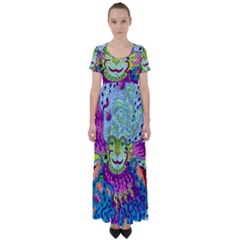 Supersoniccelestialpower2020 High Waist Short Sleeve Maxi Dress