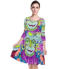 Supersoniccelestialpower2020 Quarter Sleeve Waist Band Dress