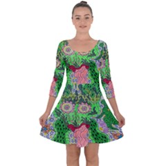 Supersonicfrog Quarter Sleeve Skater Dress