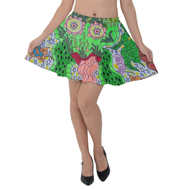 Supersonicfrog Velvet Skater Skirt