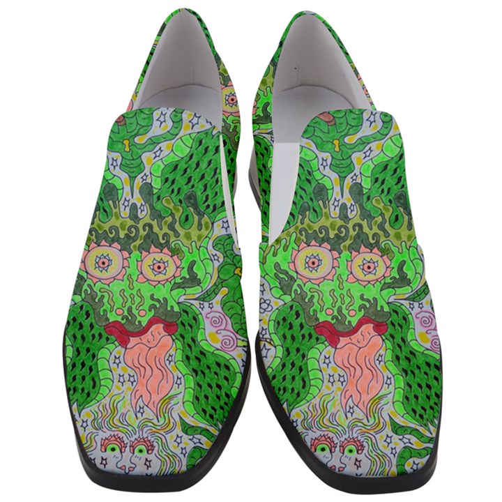 Supersonicfrog Women Slip On Heel Loafers