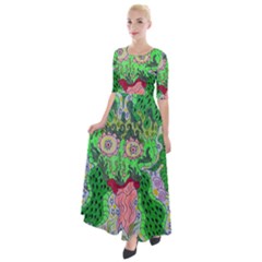 Supersonicfrog Half Sleeves Maxi Dress by chellerayartisans