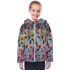 Mosaic Pieces                                                   Kids  Hooded Puffer Jacket by LalyLauraFLM