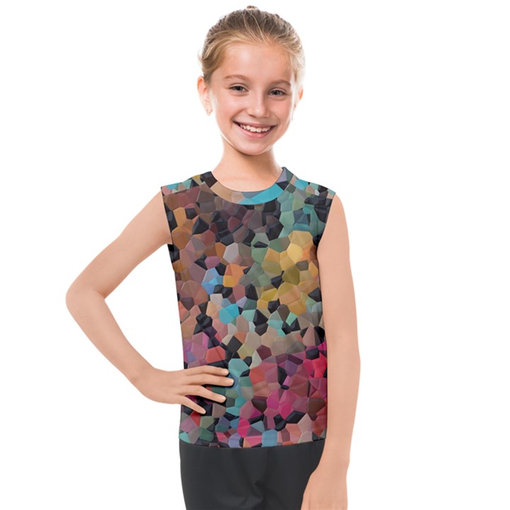 Mosaic pieces                                                    Kids  Mesh Tank Top