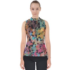 Mosaic Pieces                                                    Mock Neck Shell Top by LalyLauraFLM