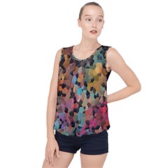 Mosaic Pieces                                                    Bubble Hem Chiffon Tank Top by LalyLauraFLM