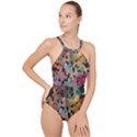 Mosaic pieces                                                   High Neck One Piece Swimsuit View1