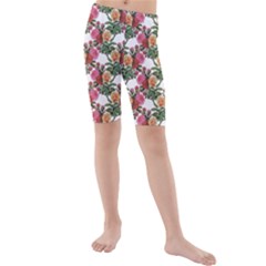 Flowers Pattern Kids  Mid Length Swim Shorts by goljakoff