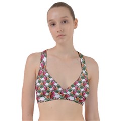 Flowers Pattern Sweetheart Sports Bra by goljakoff