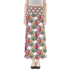 Flowers Pattern Full Length Maxi Skirt by goljakoff