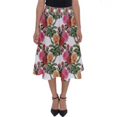 Flowers Pattern Perfect Length Midi Skirt by goljakoff