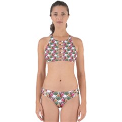 Flowers Pattern Perfectly Cut Out Bikini Set by goljakoff