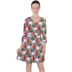 Flowers Pattern Ruffle Dress by goljakoff