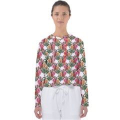 Flowers Pattern Women s Slouchy Sweat by goljakoff