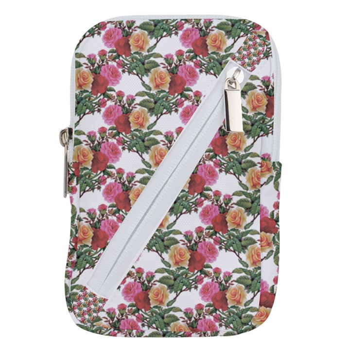 Flowers pattern Belt Pouch Bag (Large)