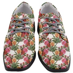 Flowers Pattern Women Heeled Oxford Shoes by goljakoff