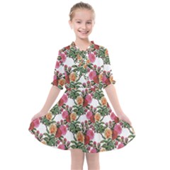 Flowers Pattern Kids  All Frills Chiffon Dress by goljakoff