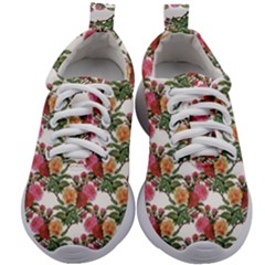 Flowers Pattern Kids Athletic Shoes by goljakoff