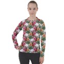 Flowers pattern Women s Pique Long Sleeve Tee View1