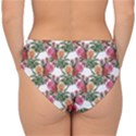 Flowers pattern Double Strap Halter Bikini Bottom View2