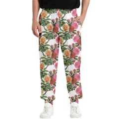 Flowers Pattern Men s Elastic Waist Pants by goljakoff