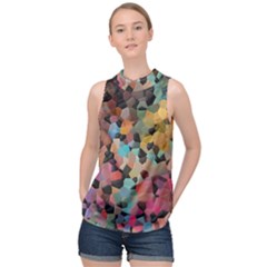 Mosaic Pieces                                                     High Neck Satin Top by LalyLauraFLM