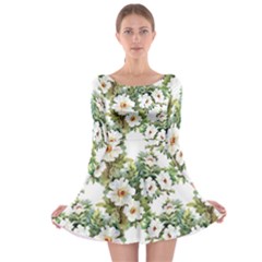 Summer Flowers Long Sleeve Skater Dress by goljakoff