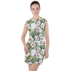 Summer Flowers Drawstring Hooded Dress by goljakoff