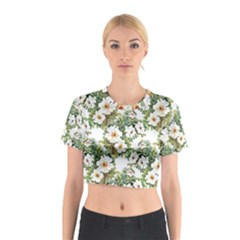 Summer Flowers Cotton Crop Top by goljakoff