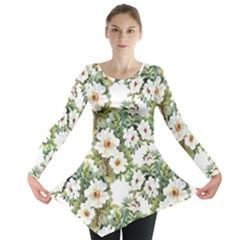 Summer Flowers Long Sleeve Tunic  by goljakoff