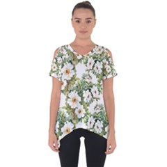 Summer Flowers Cut Out Side Drop Tee by goljakoff