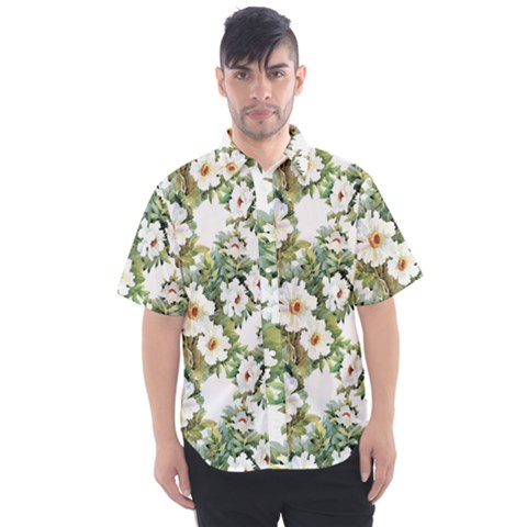 Summer Flowers Men s Short Sleeve Shirt by goljakoff