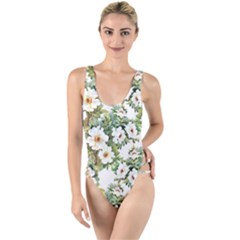 Summer Flowers High Leg Strappy Swimsuit by goljakoff