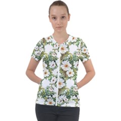 Summer Flowers Short Sleeve Zip Up Jacket by goljakoff