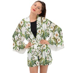 Summer Flowers Long Sleeve Kimono