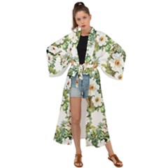 Summer Flowers Maxi Kimono by goljakoff