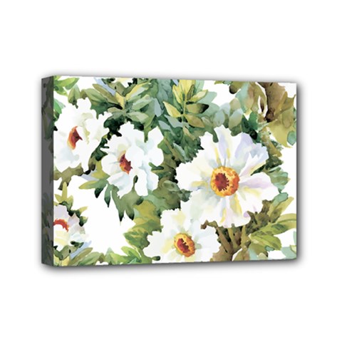 White Flowers Mini Canvas 7  X 5  (stretched) by goljakoff