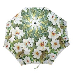 White Flowers Folding Umbrellas by goljakoff